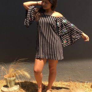 Striped embroidered dress by Vava by Joy Han